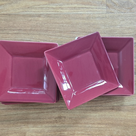 8 Cost Plus World Market Berry Square App Plates - Picture 1 of 4